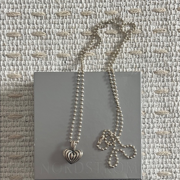 Lagos Caviar Fluted Heart Pendant Necklace - Picture 2 of 4